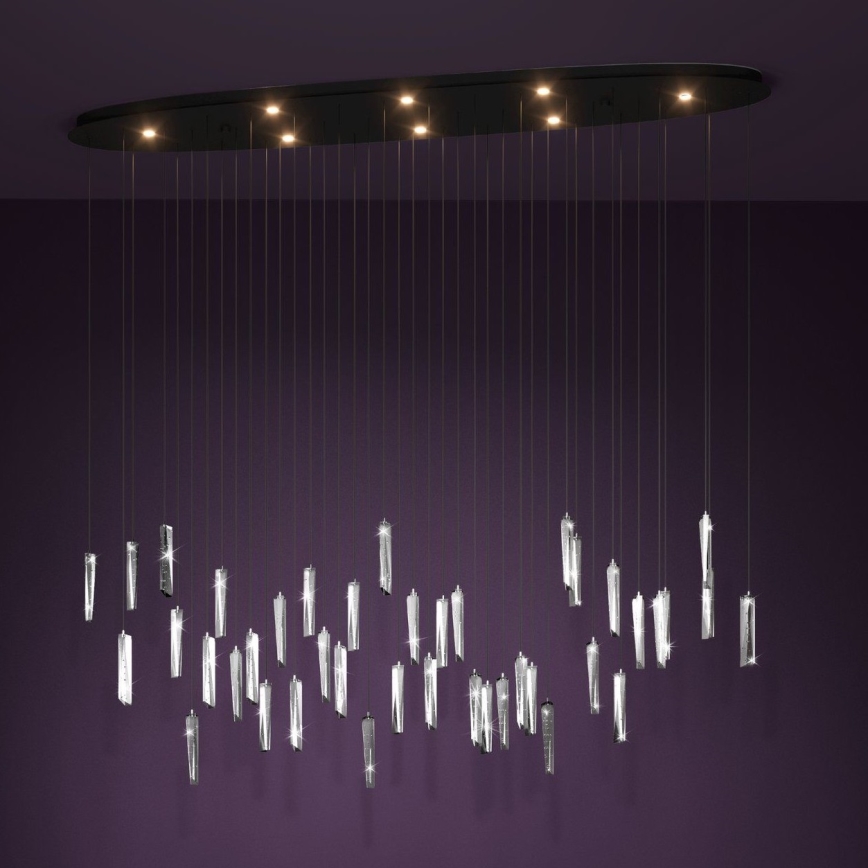 Eglo - LED Stmievateľný luster na lanku 8xLED/4,2W/230V 3000K číra