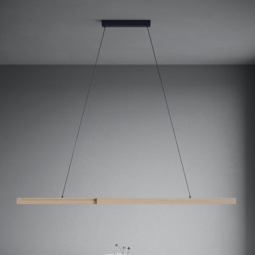 Eglo - LED Stmievateľný luster na lanku LED/21W/230V 3000K hnedá