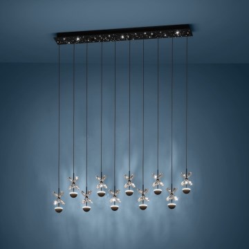 Eglo - LED Stmievateľný luster na lanku LED/23W/230V 3000K čierna