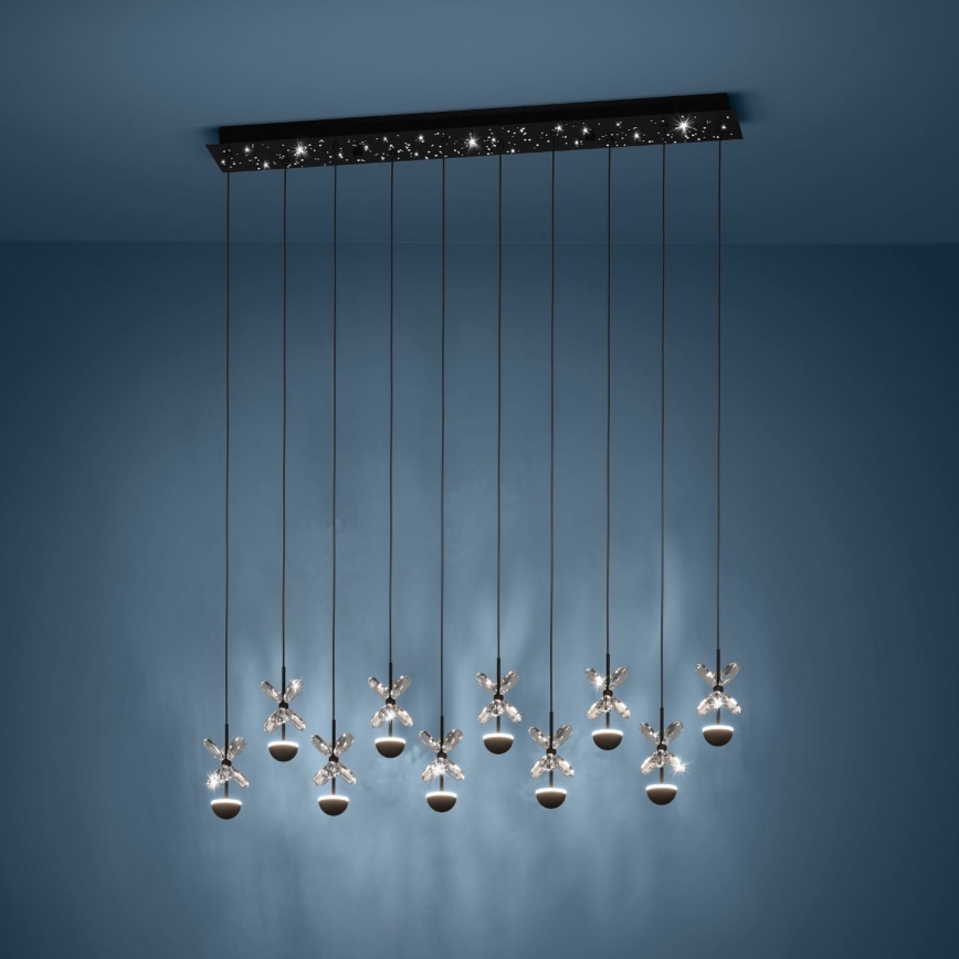 Eglo - LED Stmievateľný luster na lanku LED/23W/230V 3000K čierna