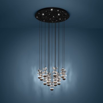 Eglo - LED Stmievateľný luster na lanku LED/27W/230V 3000K čierna