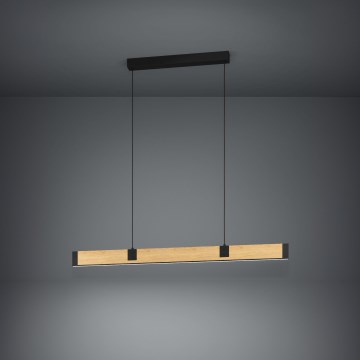 Eglo - LED Stmievateľný luster na lanku LED/28,8W/230V 3000K čierna/hnedá