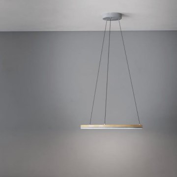 Eglo - LED Stmievateľný luster na lanku LED/36W/230V 3000K šedá/dub