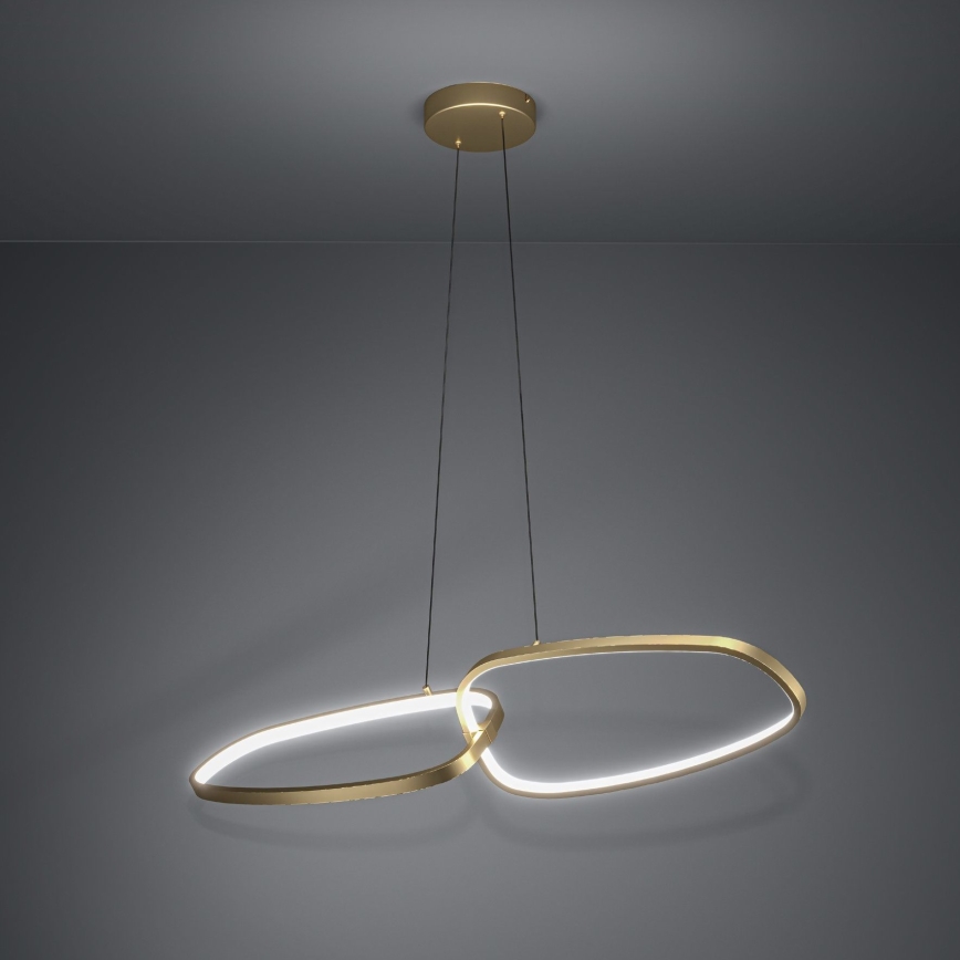 Eglo - LED Stmievateľný luster na lanku LED/37,5W/230V 3000K zlatá