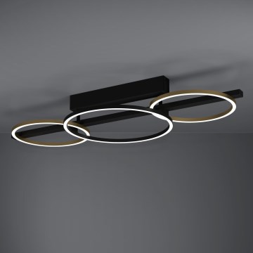 Eglo - LED Stmievateľný prisadený luster 2xLED/12,5W/230V + LED/15,5W 3000K čierna