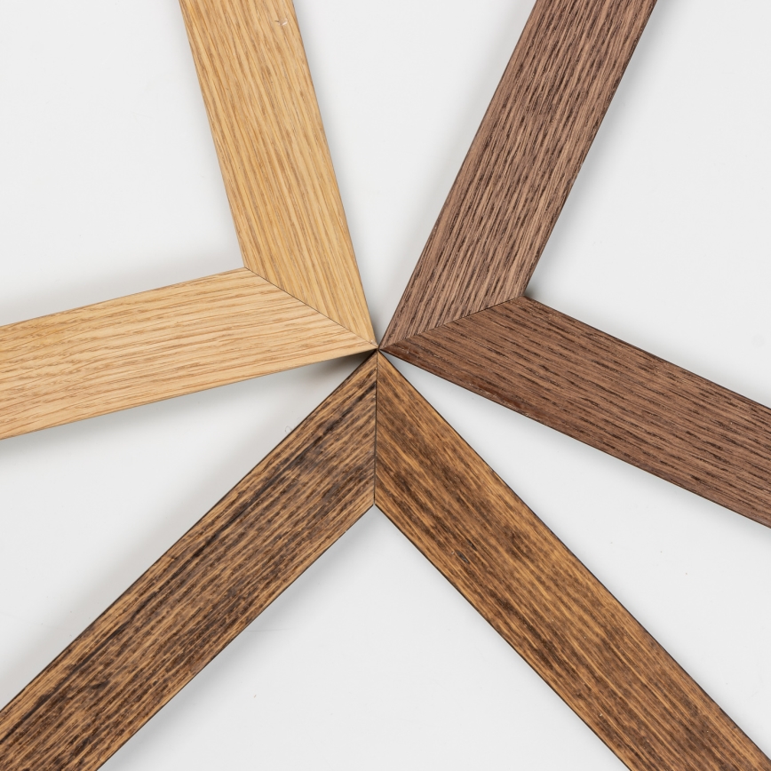 Eglo - LED Stmievateľný prisadený panel SALOBRENA 2 WOOD LED/25W/230V 4000K 49,5x49,5 cm tmavohnedá