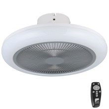 Eglo - LED Stmievateľný stropní ventilátor LED/25,5W/230V šedá + diaľkové ovládanie