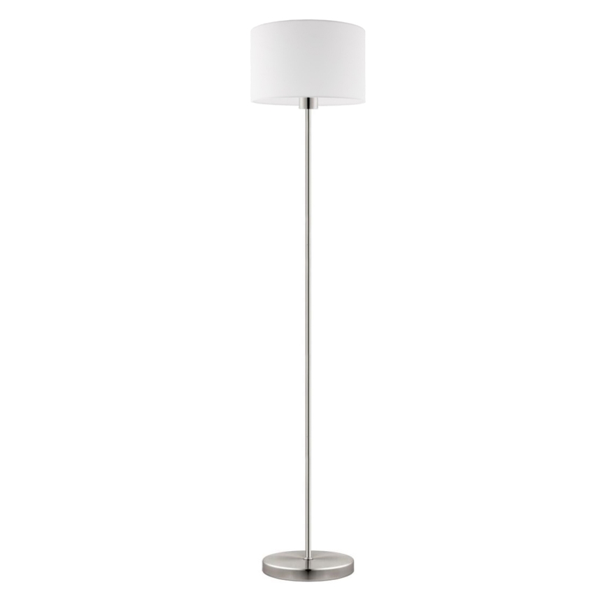 Eglo - LED  Stojacia lampa TUNJA 1xE27/60W/230V matný chróm/biela