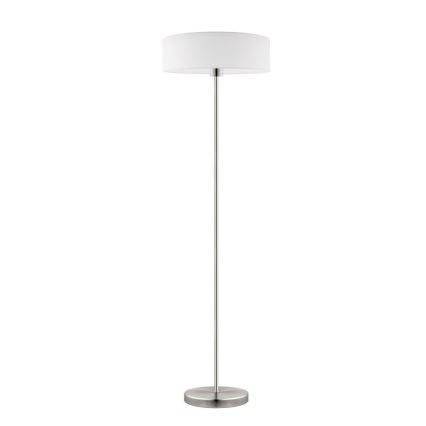 Eglo - LED  Stojacia lampa TUNJA 1xE27/60W/230V matný chróm/biela