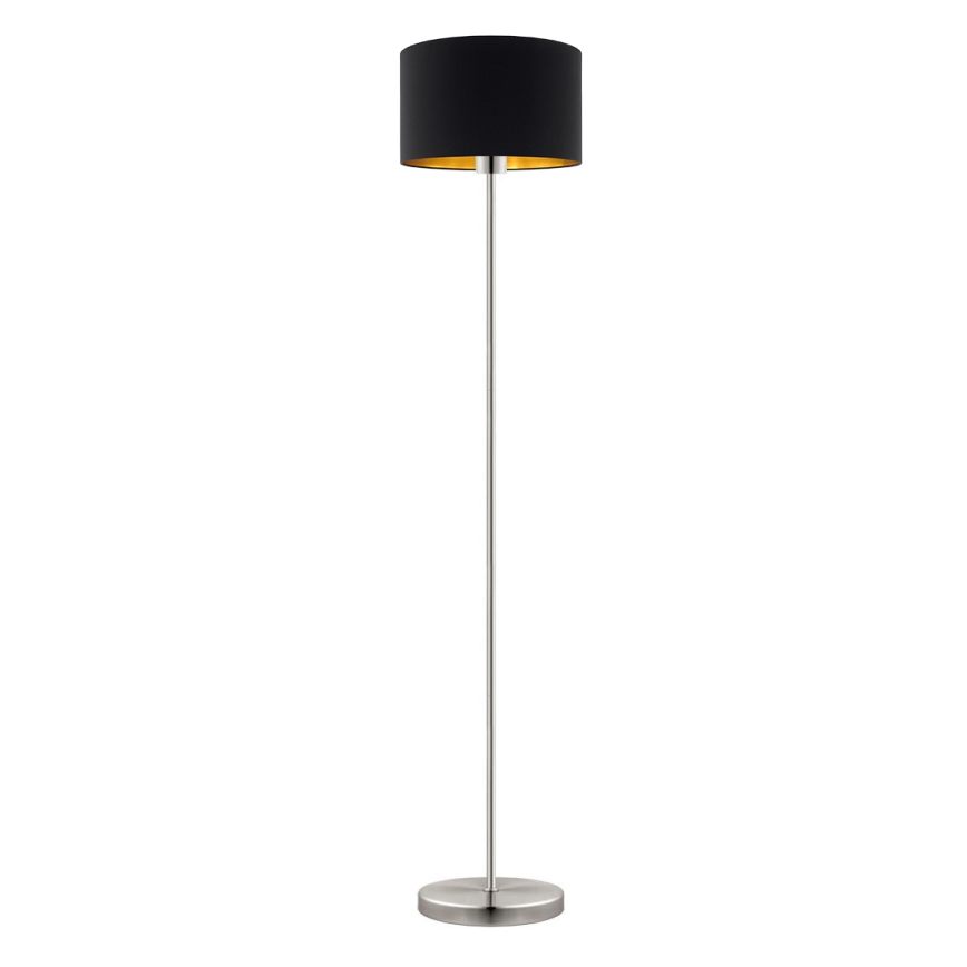 Eglo - LED  Stojacia lampa TUNJA 1xE27/60W/230V matný chróm/čierna