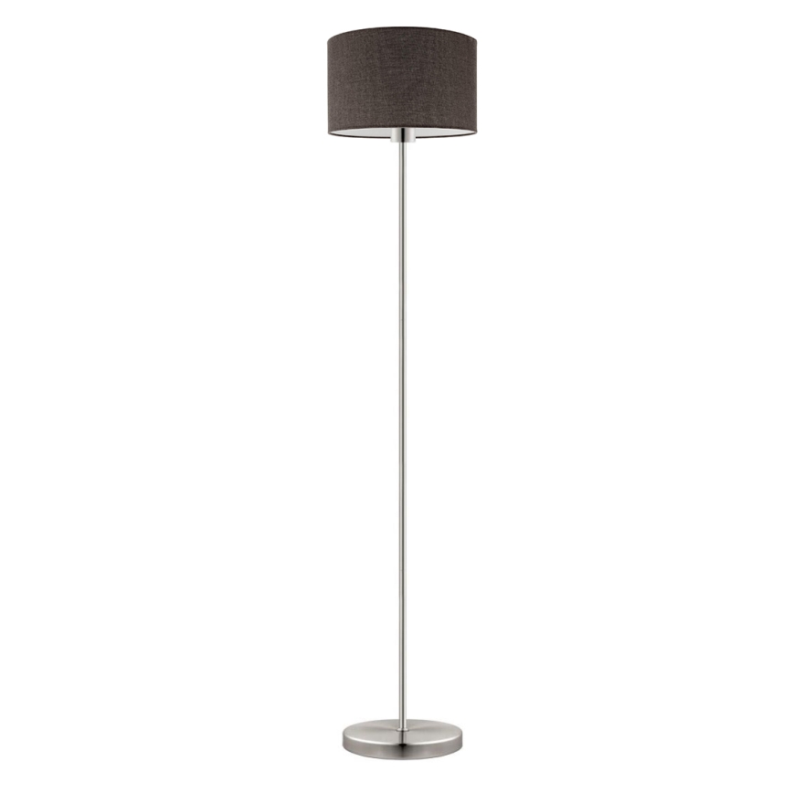 Eglo - LED  Stojacia lampa TUNJA 1xE27/60W/230V matný chróm/hnedá