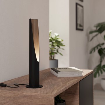 Eglo - LED Stolná lampa 1xGU10/4,5W/230V 3000K čierna/hnedá