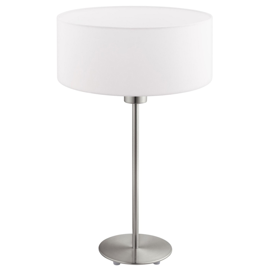 Eglo - LED  Stolná lampa TUNJA 1xE27/60W/230V 38,5 cm matný chróm/biela