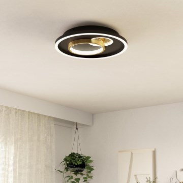 Eglo - LED Stropné svietidlo 1xLED/14W/230V + 1xLED/8,5W pr. 38 cm čierna/zlatá