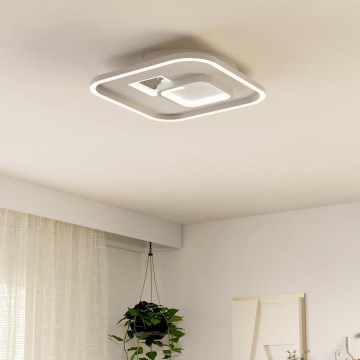 Eglo - LED Stropné svietidlo 1xLED/16,2W/230V + 1xLED/9,2W 38x38 cm biela