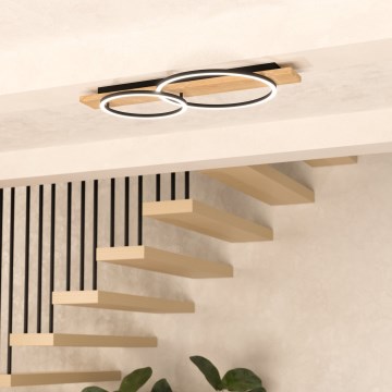 Eglo - LED Stropné svietidlo 2xLED/12W/230V 3000K béžová/čierna