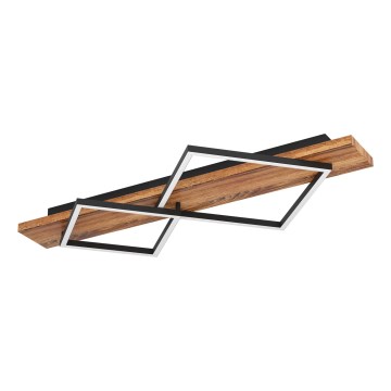 Eglo - LED stropné svietidlo LED/13W/230V + LED/15W čierna/hnedá