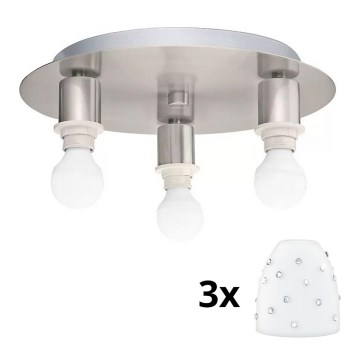 Eglo - LED Stropné svietidlo MY CHOICE 3xE14/4W/230V matný chróm/biela