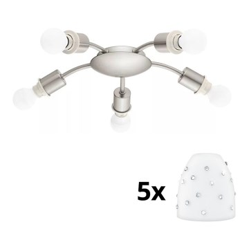 Eglo - LED Stropné svietidlo MY CHOICE 5xE14/4W/230V  matný chróm/biela