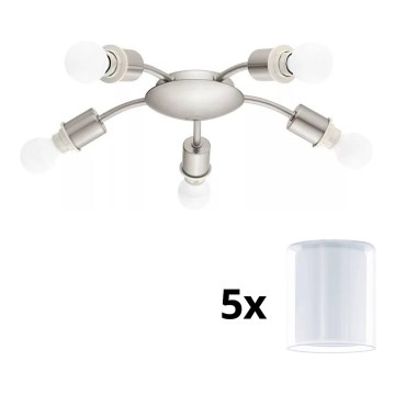 Eglo - LED Stropné svietidlo MY CHOICE 5xE14/4W/230V  matný chróm/biela