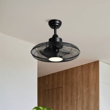 Eglo - LED Stropný ventilátor LED/15W/230V 3000/4000/5000K pr. 53 cm čierna + diaľkové ovládanie