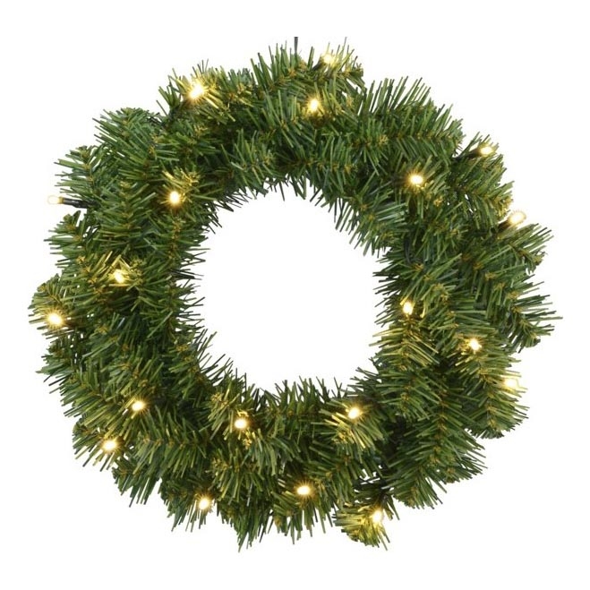 Eglo - LED Vonkajší vianočný veniec so senzorom 20xLED/0,064W/3xAA IP44 pr. 38 cm