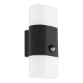Eglo - LED Vonkajšie nástenné svietidlo so senzorom 2xLED/5,5W/230V