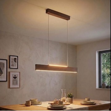 Eglo - LED závesný luster na lanku LED/17W/230V + LED/4,2W orech