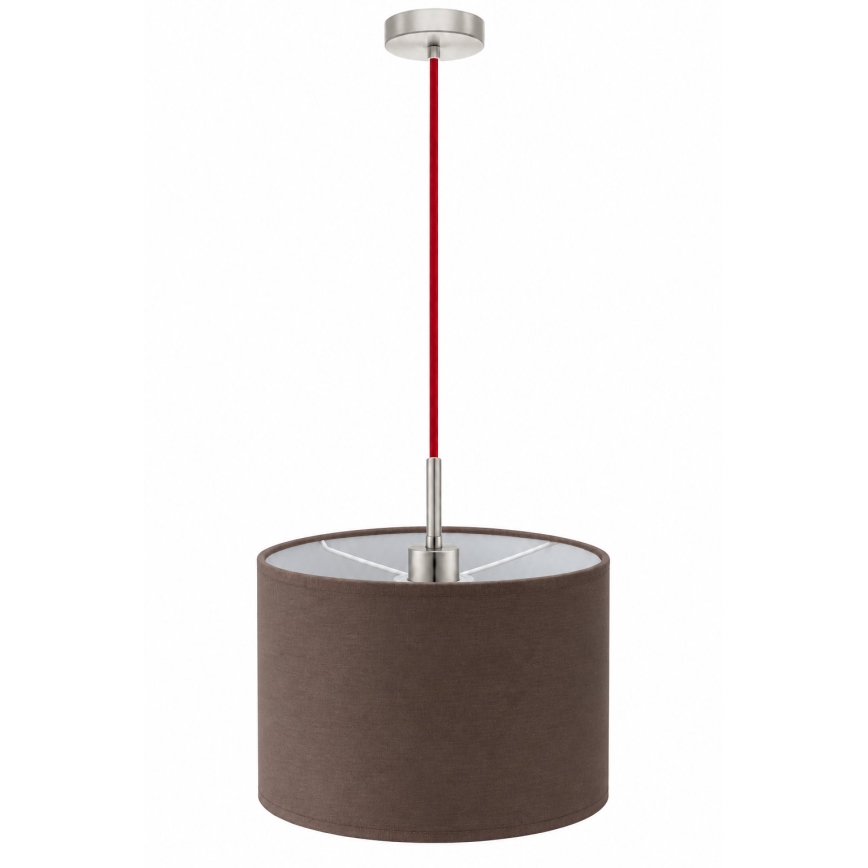 Eglo - LED závesný luster na lanku TUNJA 1xE27/60W/230V pr. 20 cm hnedá/červená