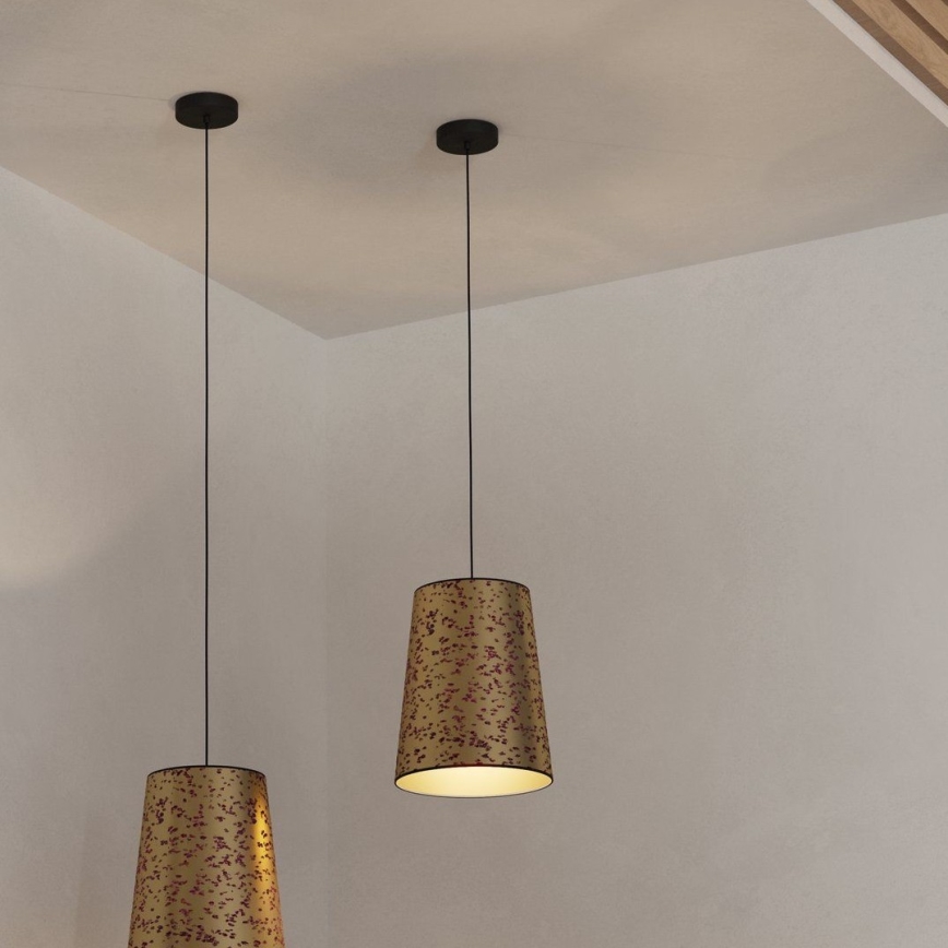 Eglo - Luster na lanku 1xE27/25W/230V zlatá/ružová