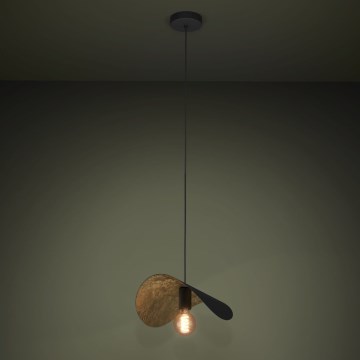 Eglo - Luster na lanku 1xE27/40W/230V 41 cm čierna/zlatá