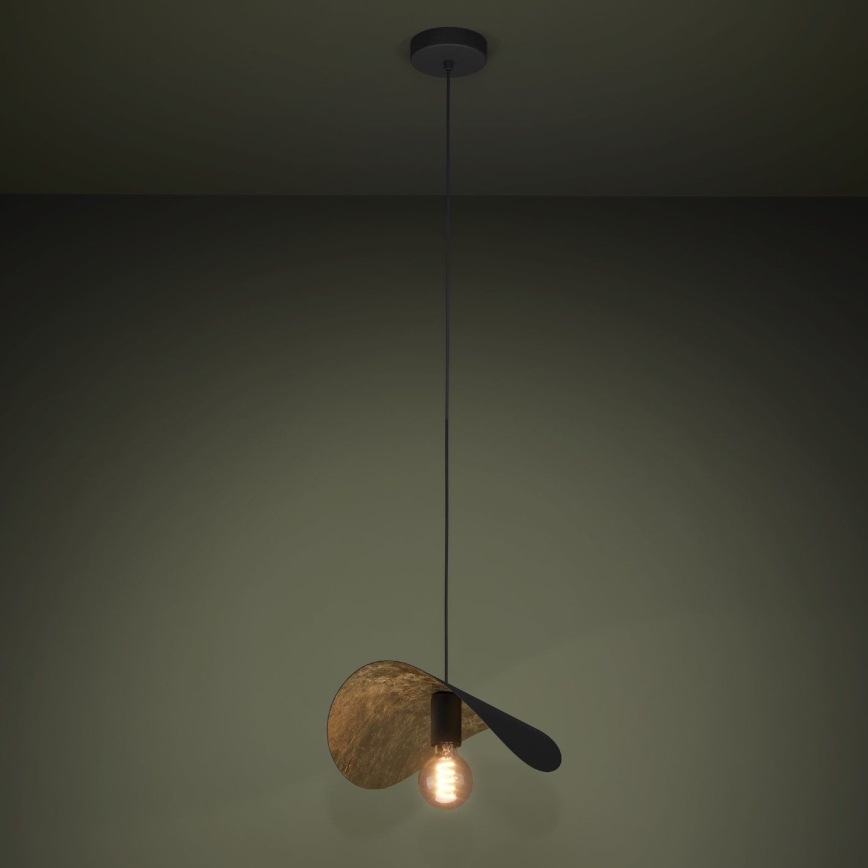 Eglo - Luster na lanku 1xE27/40W/230V 41 cm čierna/zlatá