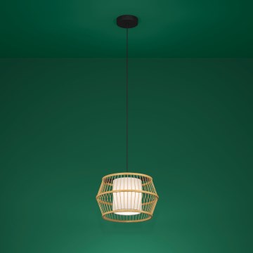 Eglo - Luster na lanku 1xE27/40W/230V bambus