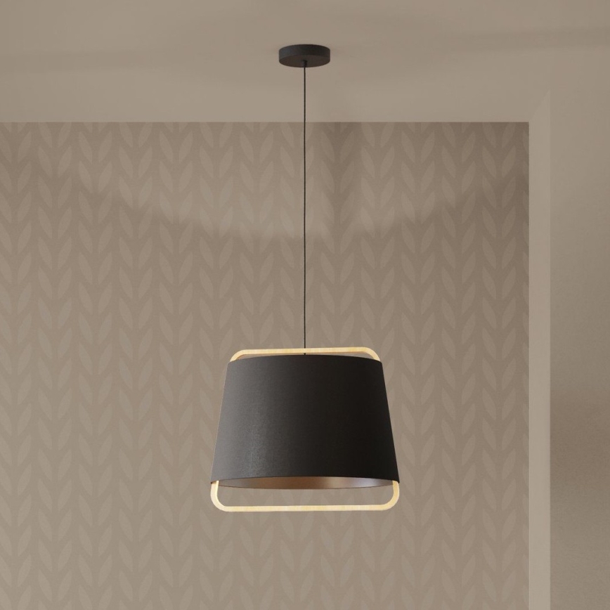 Eglo - Luster na lanku 1xE27/40W/230V čierna