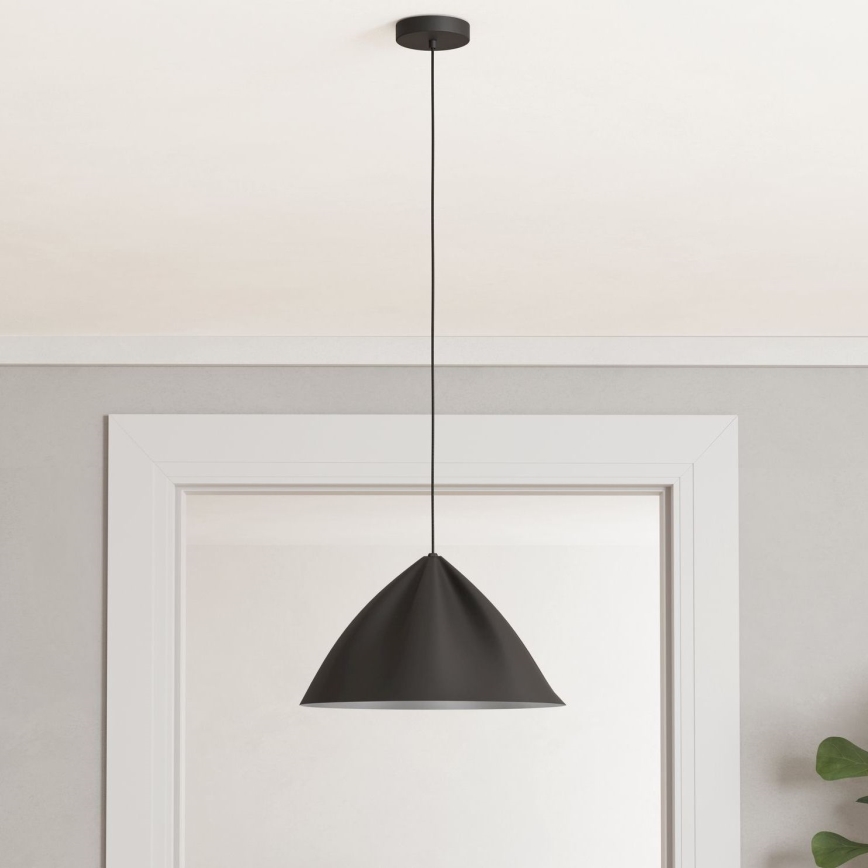 Eglo - Luster na lanku 1xE27/40W/230V čierna