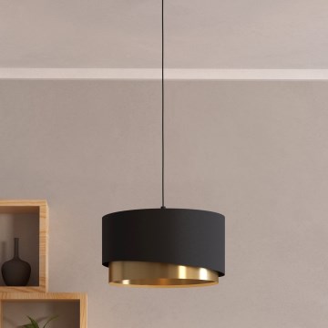 Eglo - Luster na lanku 1xE27/40W/230V čierna/zlatá