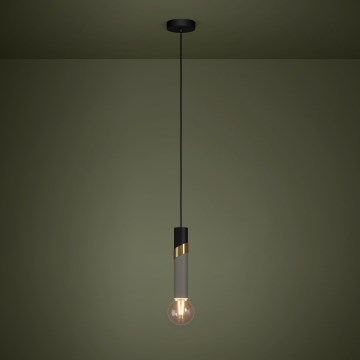 Eglo - Luster na lanku 1xE27/40W/230V čierna/zlatá