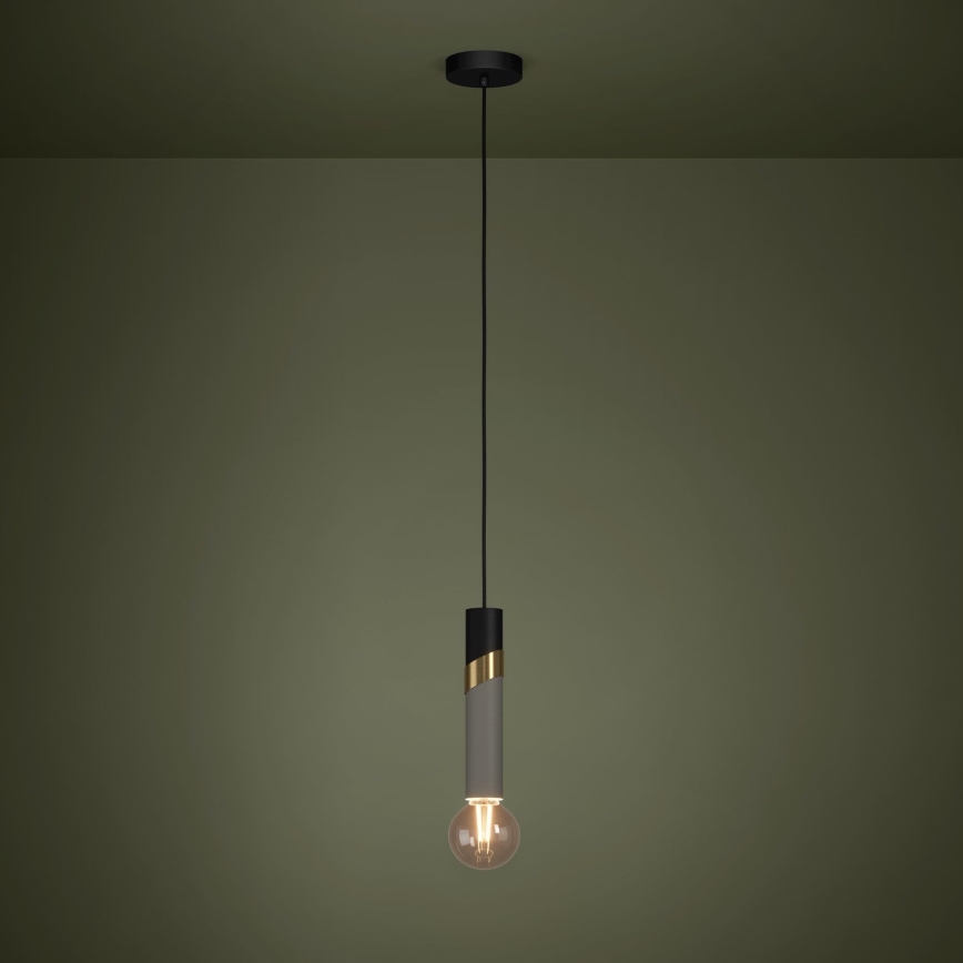 Eglo - Luster na lanku 1xE27/40W/230V čierna/zlatá