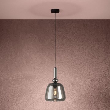 Eglo - Luster na lanku 1xE27/40W/230V dymová