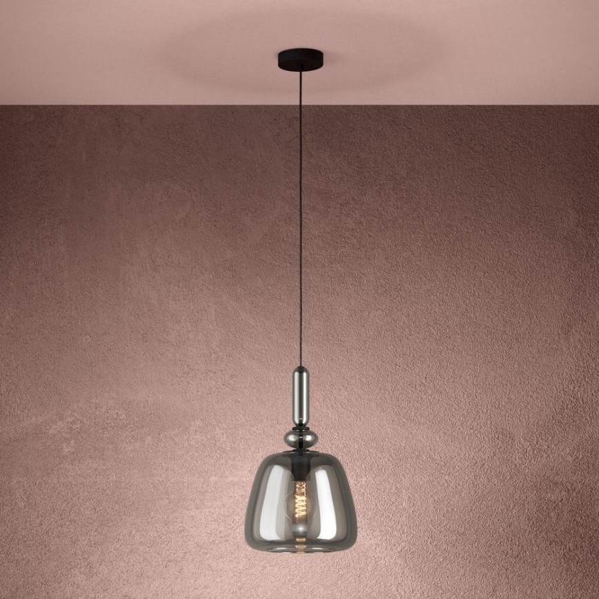 Eglo - Luster na lanku 1xE27/40W/230V dymová