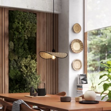 Eglo - Luster na lanku 1xE27/40W/230V hnedá