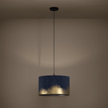 Eglo - Luster na lanku 1xE27/40W/230V pr. 38 cm modrá/zlatá