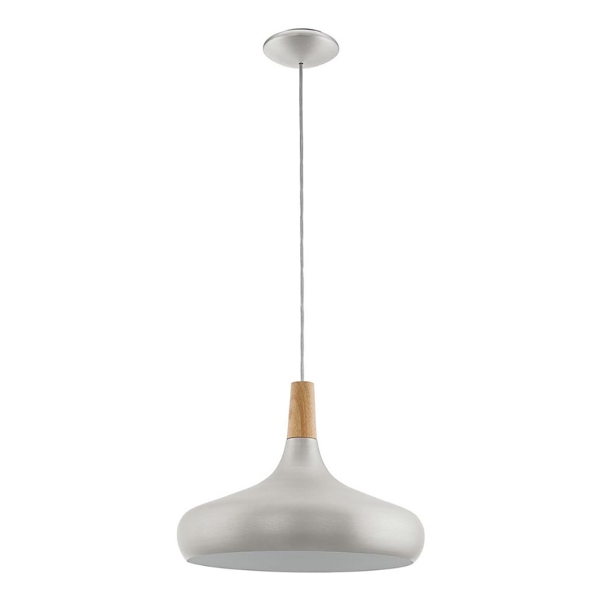 Eglo - Luster na lanku 1xE27/40W/230V pr. 40 cm strieborná