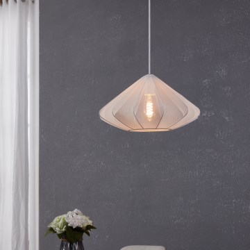 Eglo - Luster na lanku 1xE27/40W/230V pr. 42,5 cm biela