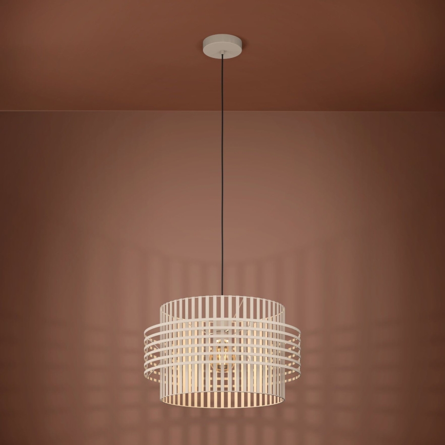 Eglo - Luster na lanku 1xE27/40W/230V pr. 48 cm krémová