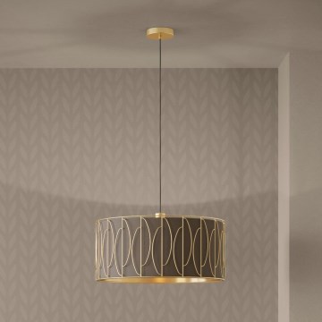 Eglo - Luster na lanku 1xE27/40W/230V zlatá/hnedá