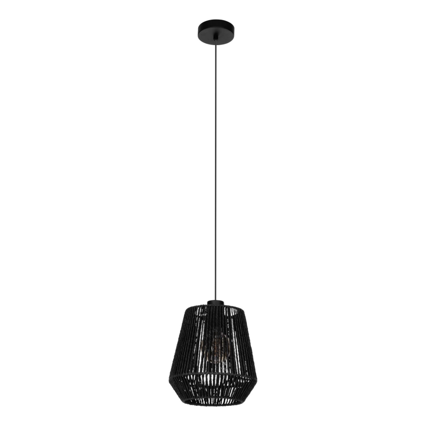 Eglo - Luster na lanku 1xE27/60W/230V čierna