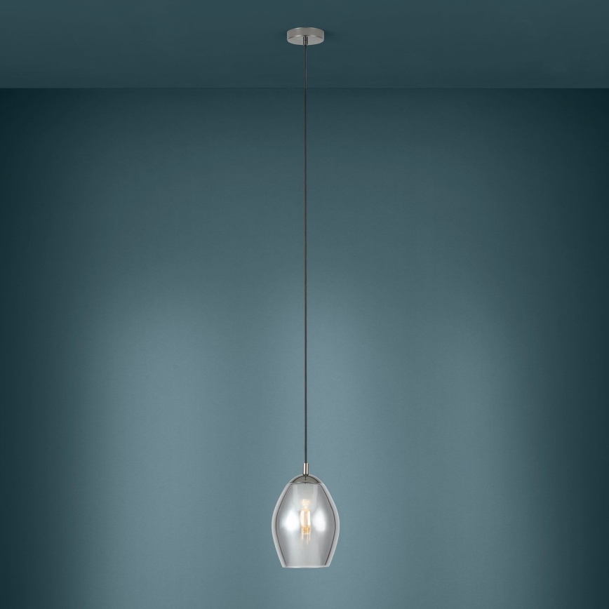 Eglo - Luster na lanku 1xE27/60W/230V dymová
