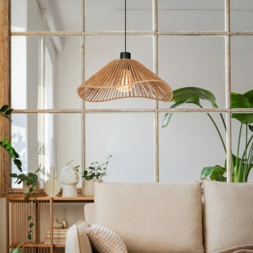 Eglo - Luster na lanku 1xE27/60W/230V hnedá