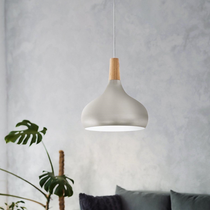 Eglo - Luster na lanku 1xE27/60W/230V pr. 28 cm strieborná